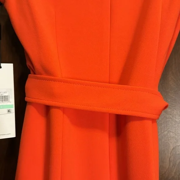Calvin Klein Sleeveless Jumpsuit Size 8 Orange/Red poppy color - Picture 8 of 8
